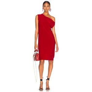 Norma Kamali Drop Shoulder Dress in Red - sz Large